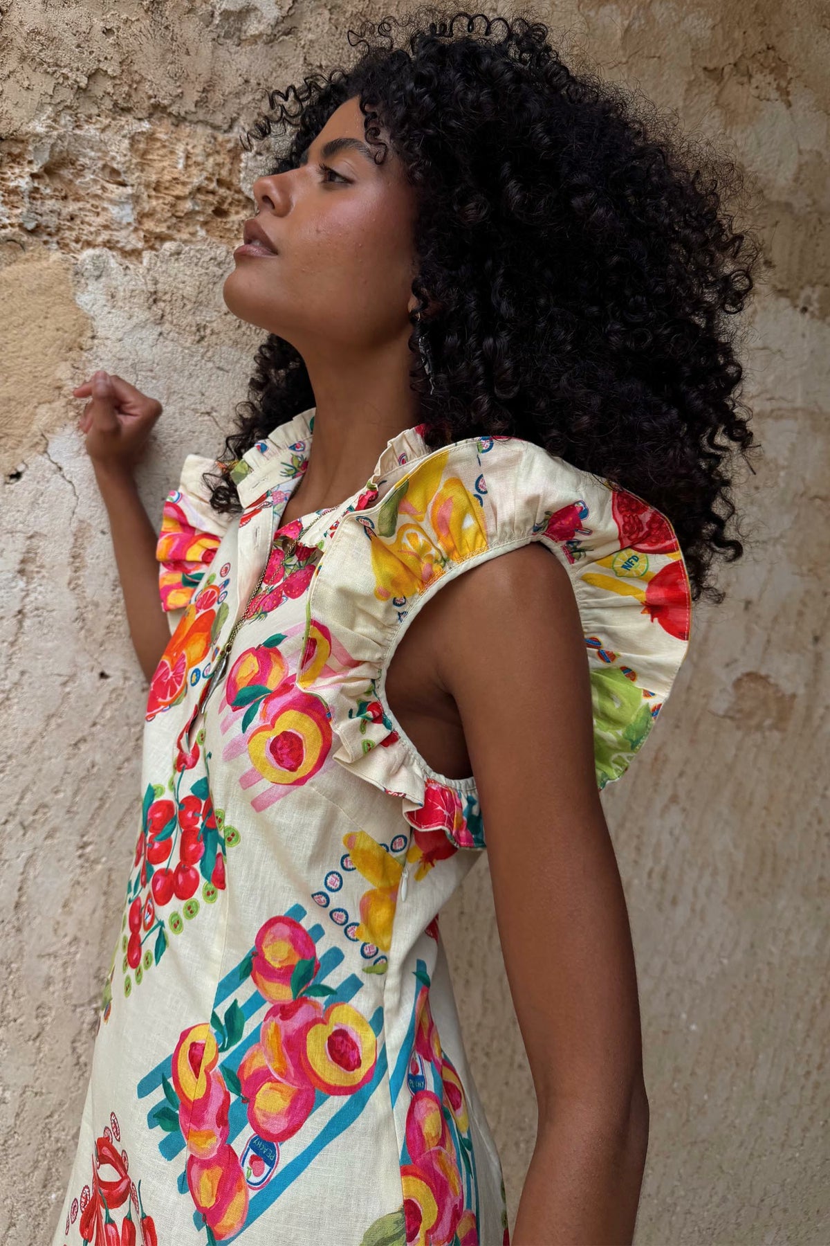 Fruit Sticker Remi Midi Dress Petite | Never Fully Dressed Trending