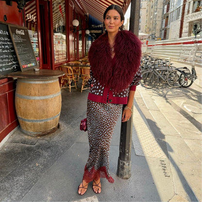 Chocolate Deer Midi Maeva Skirt Petite | Never Fully Dressed Classic