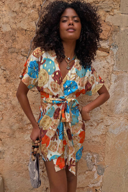 Shell Mini Wrap Dress Petite | Never Fully Dressed Great Value