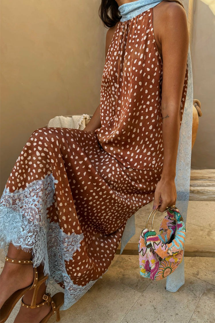 Deer Print Midi Maeva Skirt Petite with Lace Trim - Never Fully Dressed | Never Fully Dressed Quality