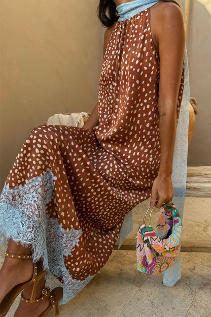 Deer Print Midi Maeva Skirt Petite with Lace Trim - Never Fully Dressed | Never Fully Dressed Quality