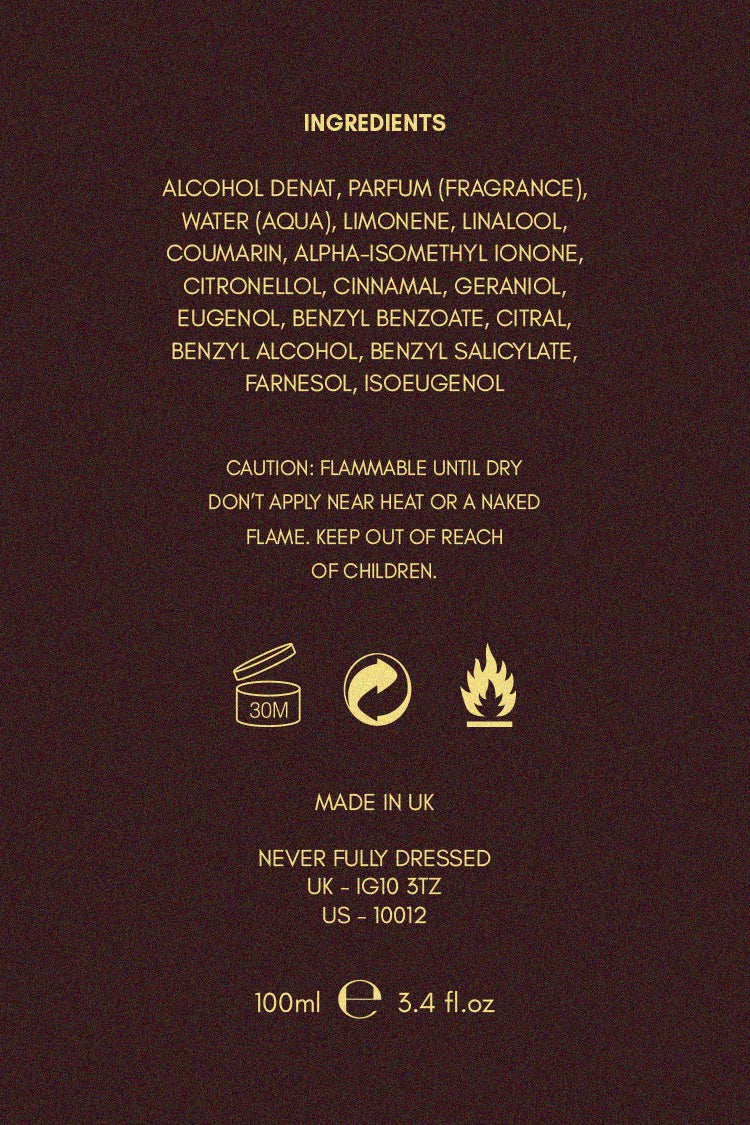 NFD Eau De Parfum 001 - Bergamot, Coffee & Oud | Never Fully Dressed Popular