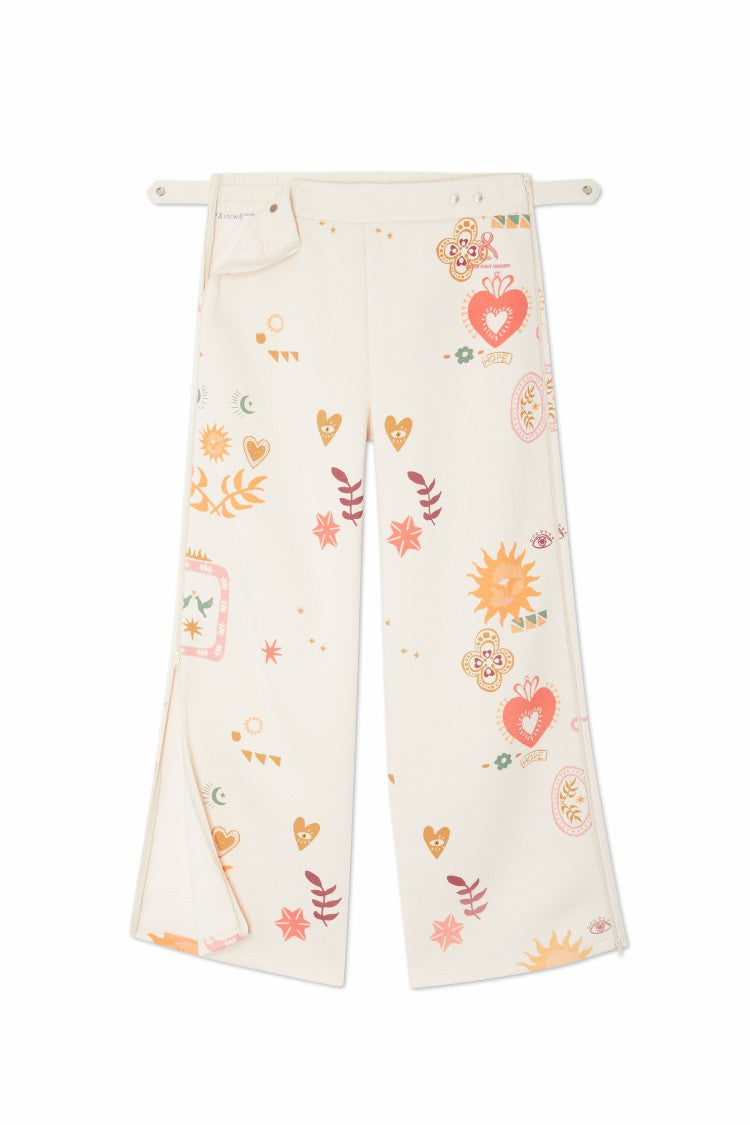 Cream Sundazed Wide Leg Accessible Joggers - Future Dreams - Never Fully Dressed | Never Fully Dressed Essential