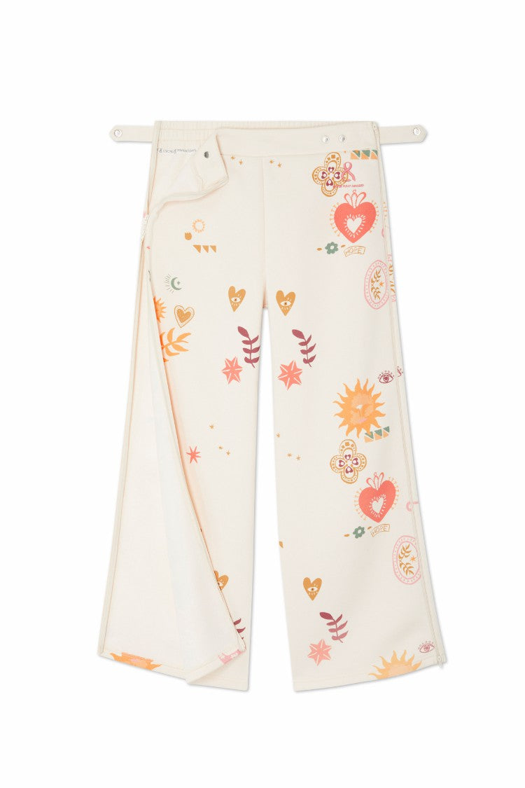 Cream Sundazed Wide Leg Accessible Joggers - Future Dreams - Never Fully Dressed | Never Fully Dressed Essential