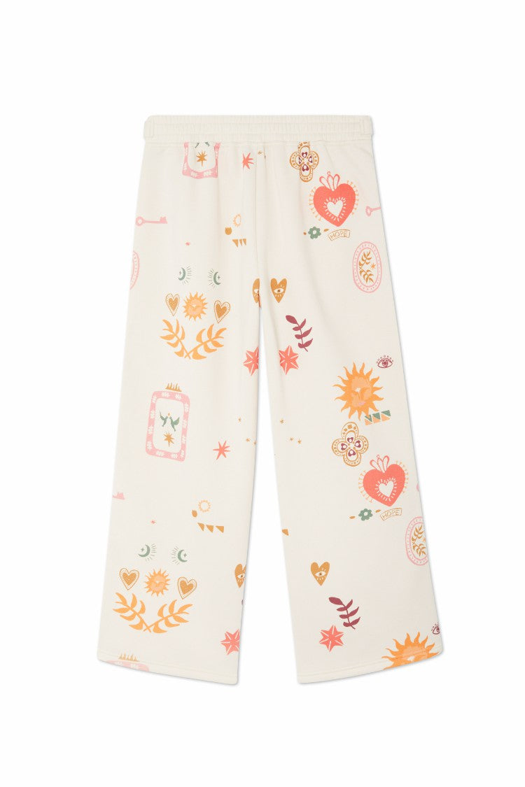 Cream Sundazed Wide Leg Accessible Joggers - Future Dreams - Never Fully Dressed | Never Fully Dressed Essential