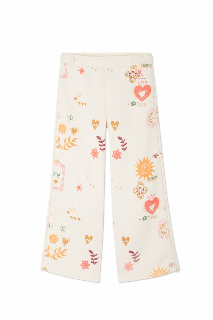 Cream Sundazed Wide Leg Accessible Joggers - Future Dreams - Never Fully Dressed | Never Fully Dressed Essential